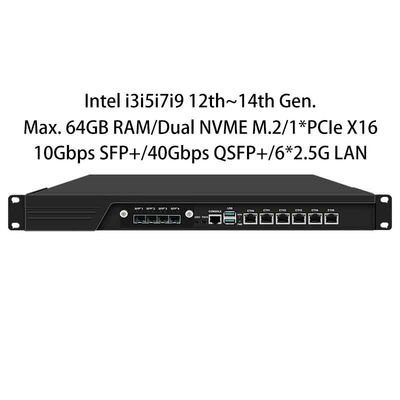 comprare Zynshield 1U Rackmount Firewall i7 13700 i9 14900 6 2.5G LAN 10G 40G QSFP+ Bypass ridondante online manufacture