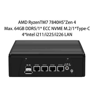Buon prezzo AI Firewall Desktop Mini PC AMD Radeon R7-7840 4 2.5Gbps UDE LAN 8K Wifi 6 EXSi in linea